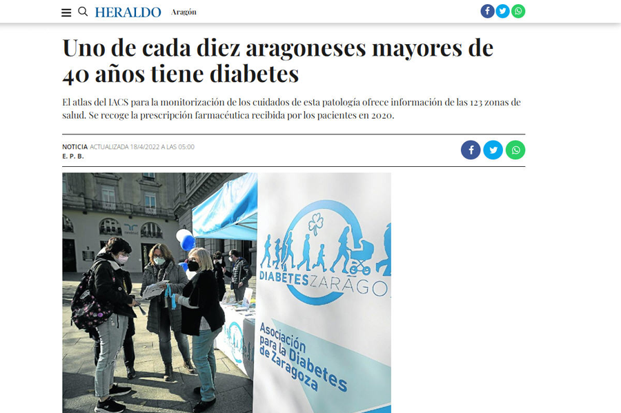 Uno de cada diez aragoneses mayores de 40 años tiene diabetes Heraldo