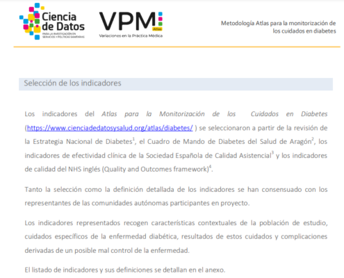 Atlas para la monitorización de los cuidados en diabetes
