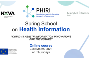 Spring School on Health Information- PHIRI- Data Science for health