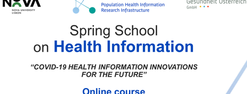 Spring School on Health Information- PHIRI- Data Science for health